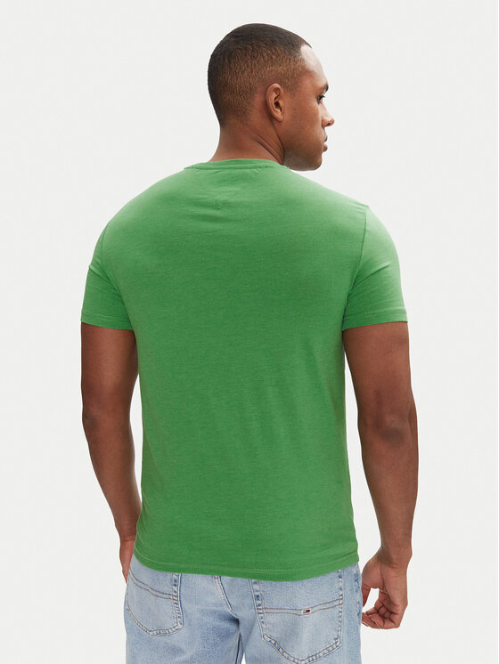 Tommy Jeans Tommy Jeans T-shirt Jaspe DM0DM20363 Verde Slim Fit
