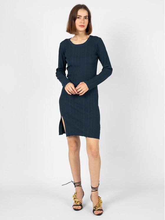 Silvian Heach Silvian Heach Každodenní šaty GPP23253VE Tmavomodrá Slim Fit