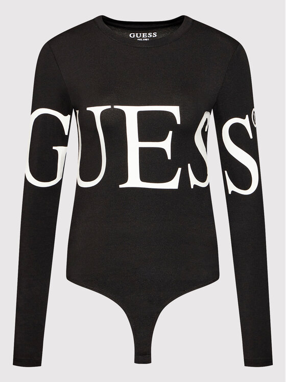Guess Guess Bodijs W2RI23 K49A1 Melns Slim Fit