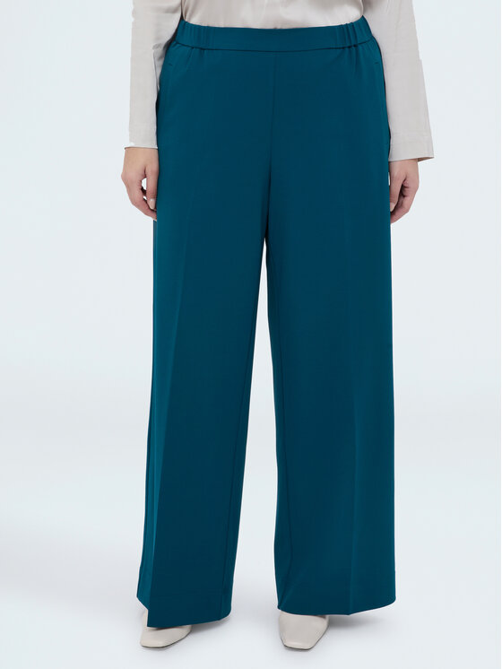 Fiorella Rubino Fiorella Rubino Spodnie materiałowe P011L002301N024 Turkusowy Over Fit