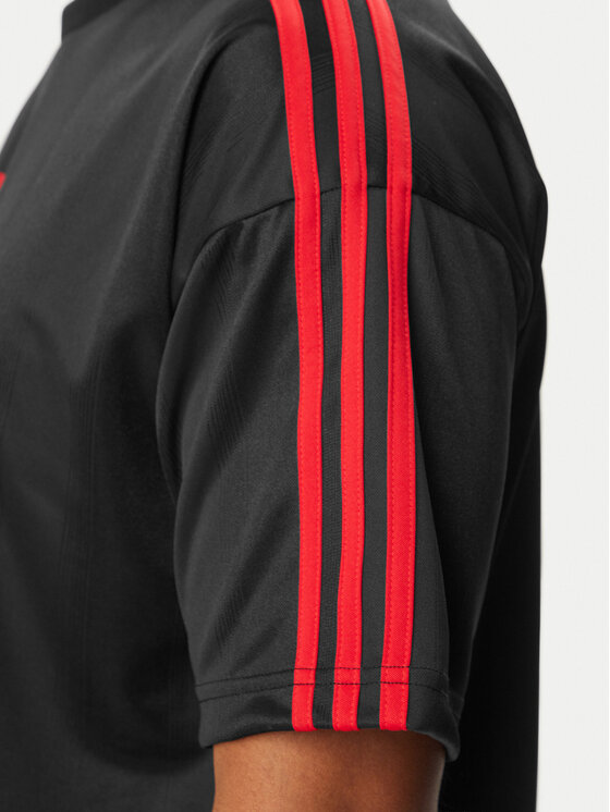 adidas adidas T-krekls adicolor Jacquard KD5831 Melns Loose Fit