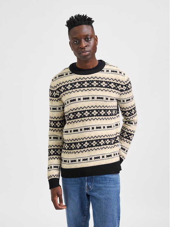 Selected Homme Selected Homme Pulover Faroe 16086654 Bež Relaxed Fit