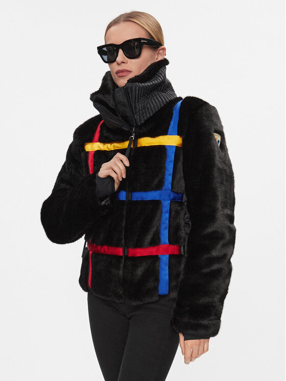 Rossignol Rossignol Pehelykabát Milly RLJWJ41 Fekete Slim Fit