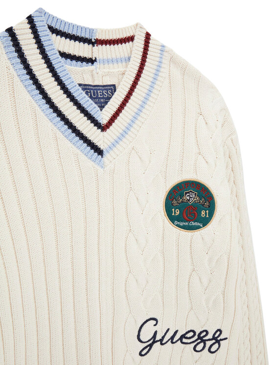 Guess Guess Sweater L6YR14 Z0892 Krém Regular Fit