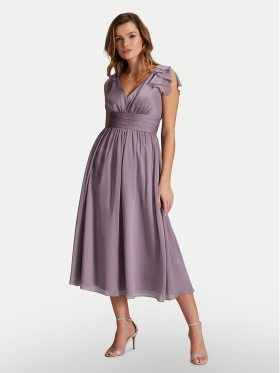 Swing Swing Koktejlové šaty 5AH13800 Fialová Regular Fit