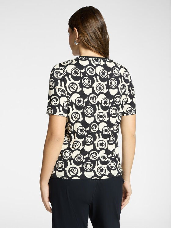 Elena Mirò Elena Mirò T-Shirt G000Z000621N001 Czarny Regular Fit