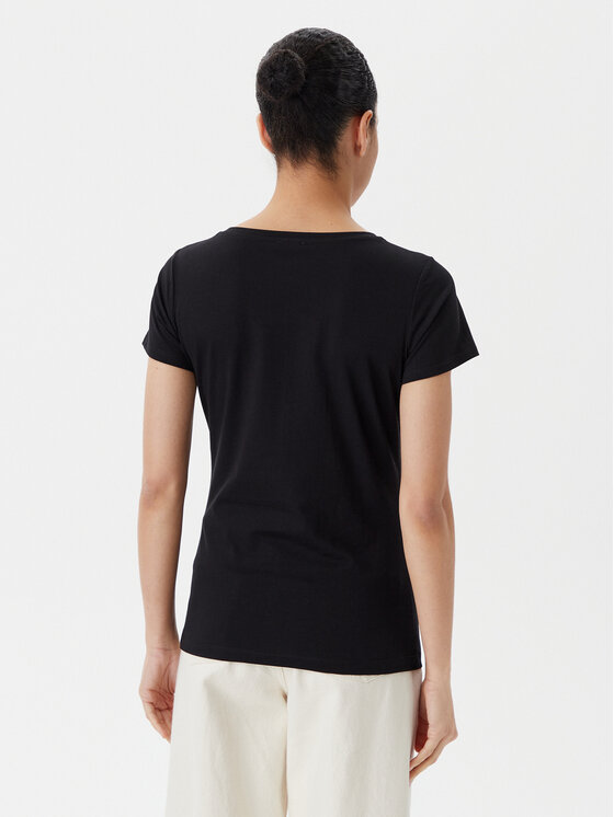 Liu Jo Beachwear Liu Jo Beachwear T-Shirt VA5154 JS003 Černá Regular Fit