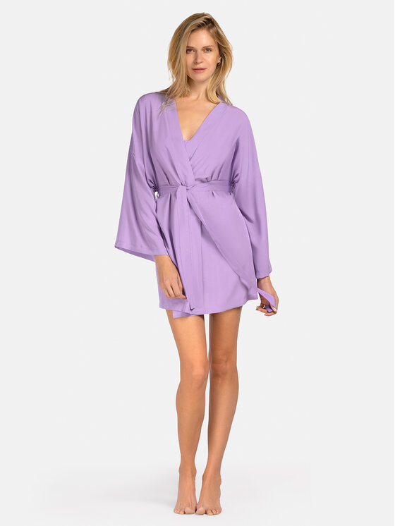 Miss Lou Miss Lou Accappatoio da spiaggia O-SP2-FL Viola