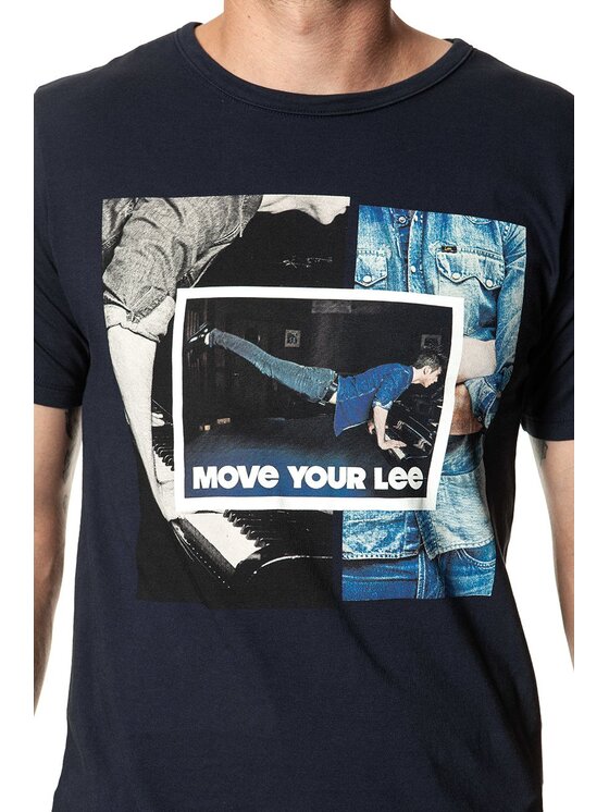 Lee Lee T-shirt PHOTO TEE Blu Regular Fit