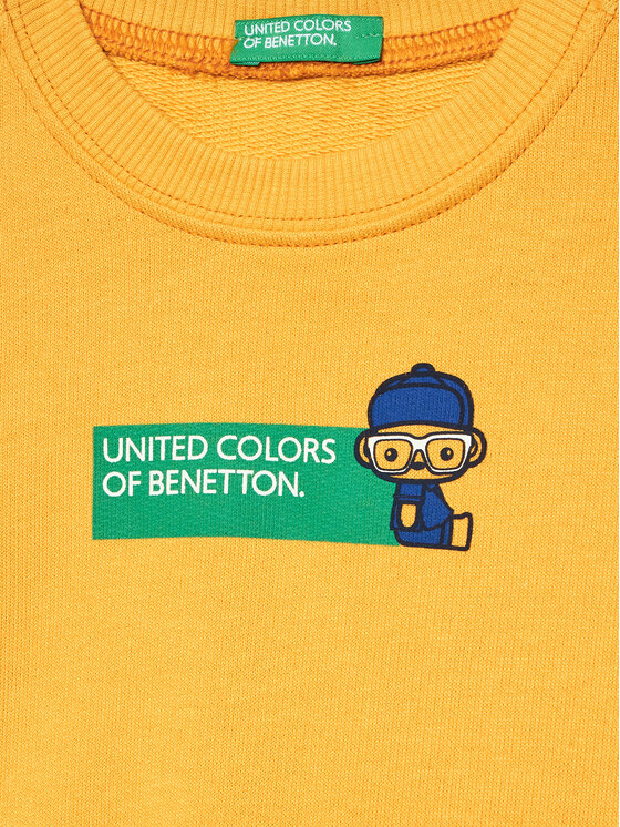 United Colors Of Benetton United Colors Of Benetton Bluza 3J70G10F0 Żółty Regular Fit