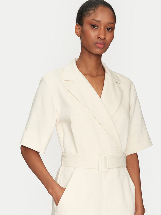 Marella Marella Jumpsuit Banana 2513241011 Bianco Slim Fit