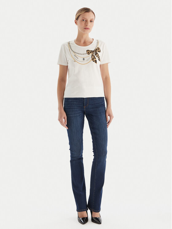 Fracomina Fracomina Traperice FP25WV8020D46002 Plava Bootcut Fit