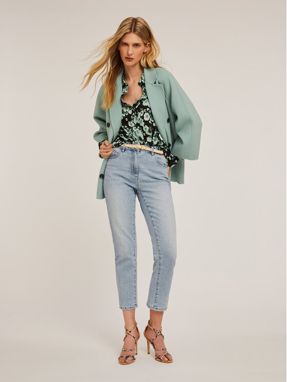Motivi Motivi Jeansy P530Q103732N004 Turkusowy Regular Fit