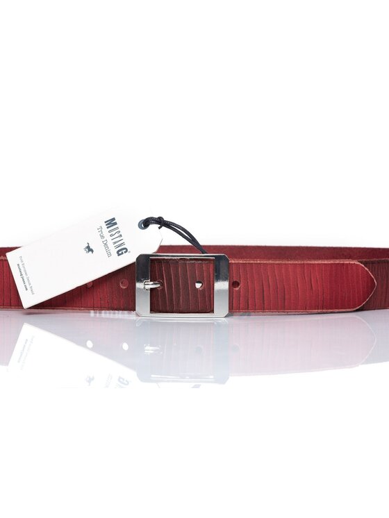 Mustang Mustang Pasek Męski BELT Czerwony