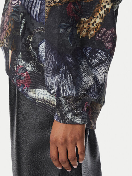 Just Cavalli Just Cavalli Majica dugih rukava 81PAIE23 CF102 Siva Regular Fit
