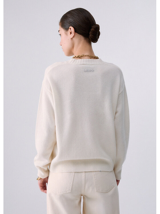 Liu Jo Liu Jo Maglione WF6457MS009L9458 Bianco Regular Fit