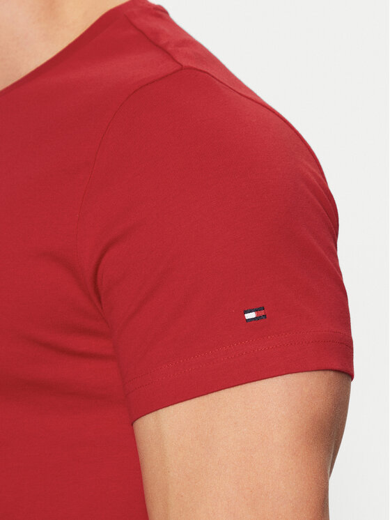 Tommy Hilfiger Tommy Hilfiger T-Shirt Tommy Logo MW0MW11797 Rot Regular Fit