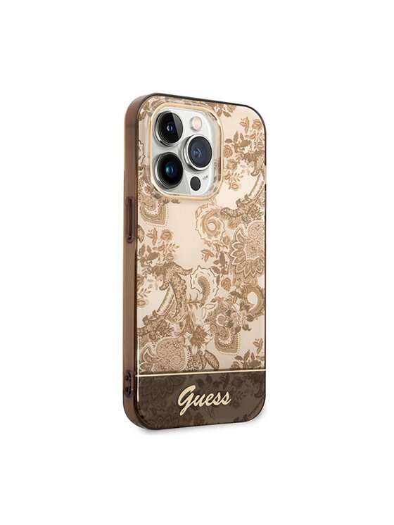 Guess Guess Etui na telefon Porcelain Brązowy