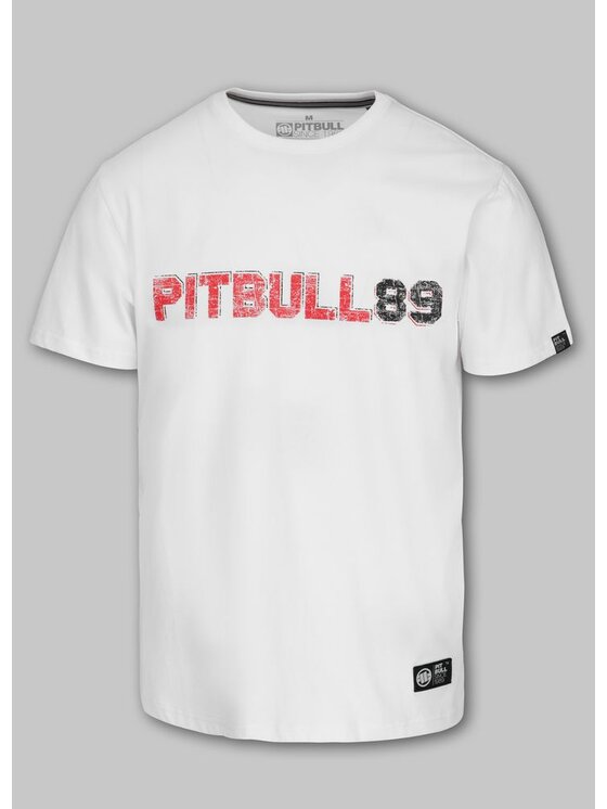 PITBULL PITBULL T-Shirt Koszulka męska DOG 89 L Biały Regular Fit
