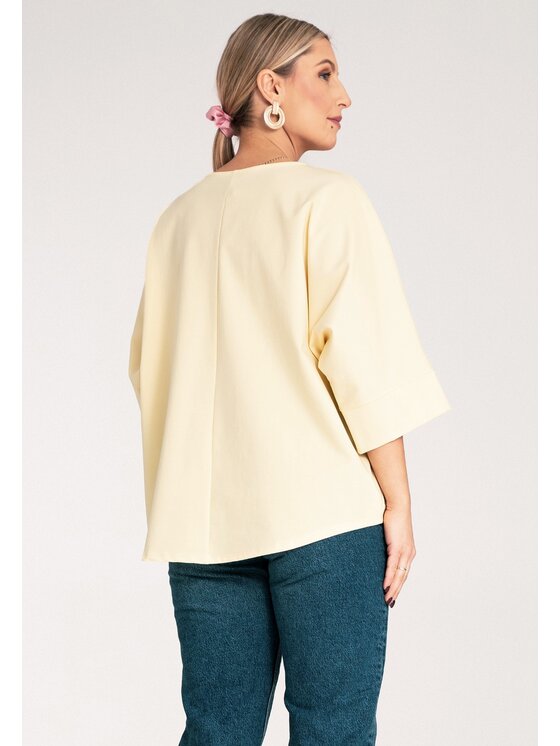 FIGL FIGL Halenka M1118 Žlutá Regular Fit