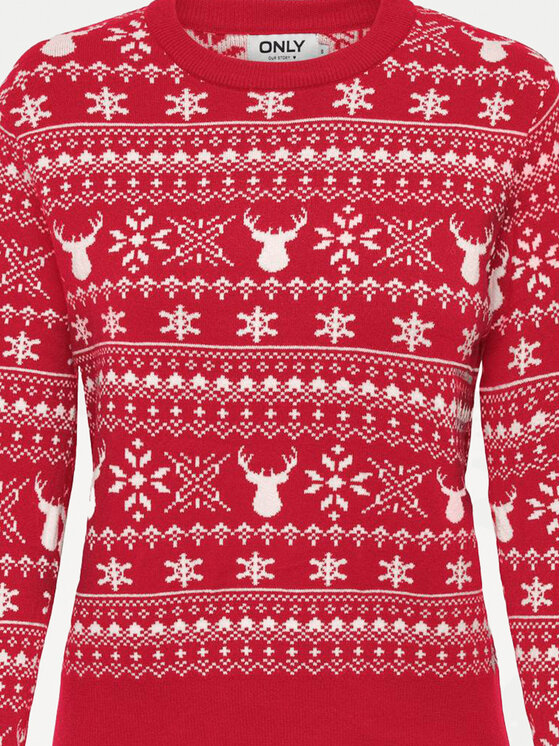 ONLY ONLY Sweater Xmas Winter 15327601 Piros Regular Fit