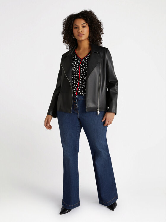 Fiorella Rubino Fiorella Rubino Kurtka z imitacji skóry R334T001183N033 Czarny Regular Fit