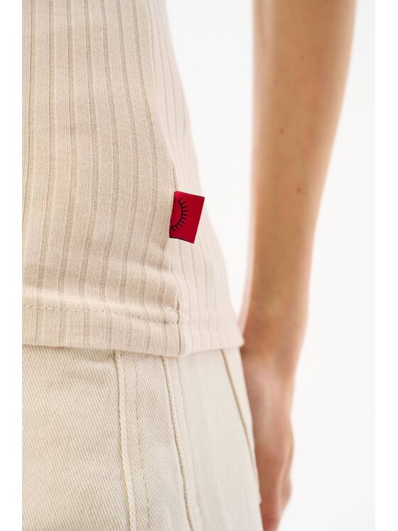 NAOKO NAOKO Top Tuesday Tomato Czerwony Regular Fit