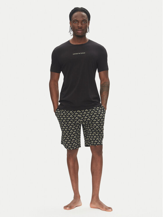 Emporio Armani Underwear Męska Piżama, rozmiar M, Czarna, EM000400 AF10793 FC063