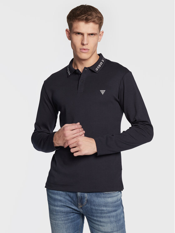 Polo M3RP36 KBL51 Blu scuro Extra Slim Fit