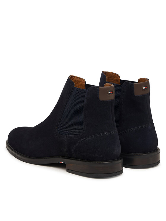 Tommy Hilfiger Tommy Hilfiger Bokacsizma Corporate Dressy Suede Chelsea FM0FM05953 Sötétkék