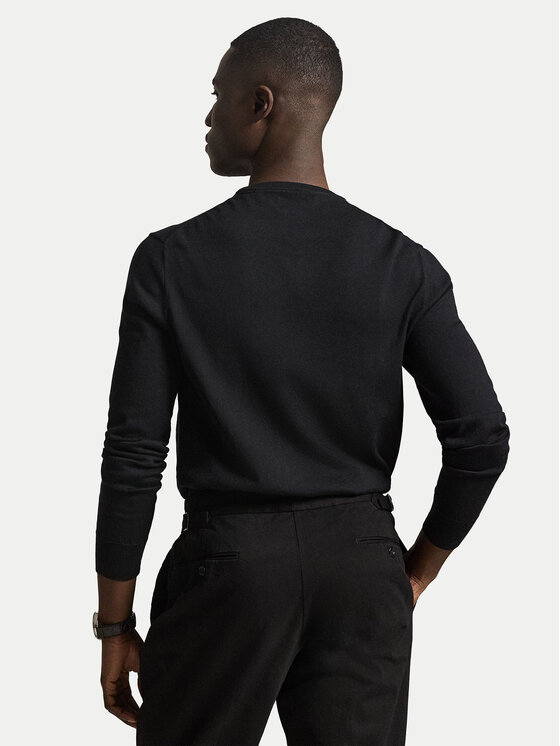 Polo Ralph Lauren Polo Ralph Lauren Пуловер Ls 710684957008 Черен Slim Fit