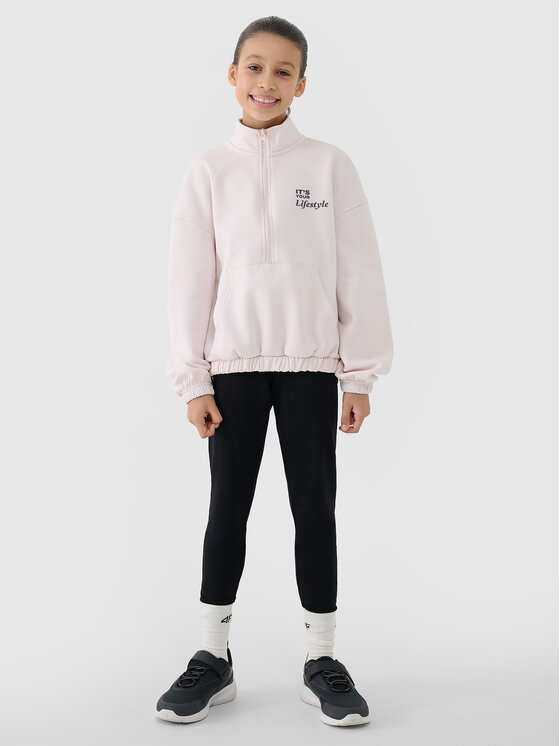 4F 4F Bluza IN MOTION Kremowy Oversize