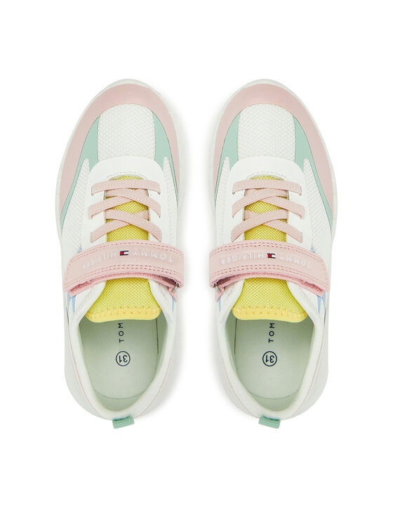Tommy Hilfiger Tommy Hilfiger Sneakersy Low Cut Lace-Up/Velcro Sneaker T1A9-33755-1697 S Barevná