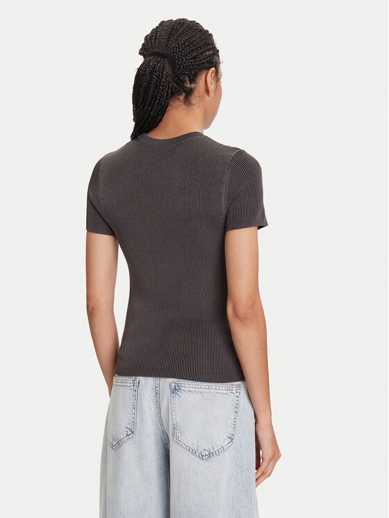 Miss Sixty Miss Sixty T-Shirt 6S1RJ23100 Szary Slim Fit