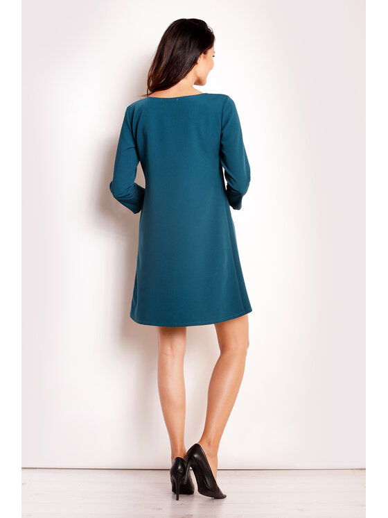 Infinite You Infinite You Sukienka codzienna M111 Zielony Basic Fit