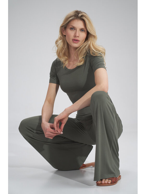 FIGL FIGL Μπλουζάκι M748 Χακί Regular Fit