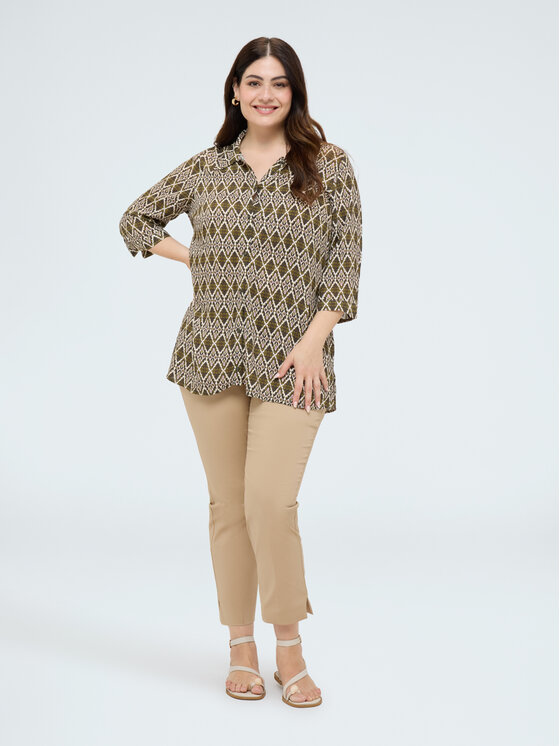 Fiorella Rubino Fiorella Rubino Koszula 5037T001571N0S9 Zielony Regular Fit