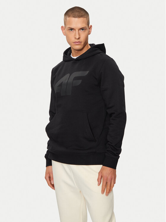 4F 4F Μπλούζα 4FWSS24TSWSM0950 Μαύρο Regular Fit