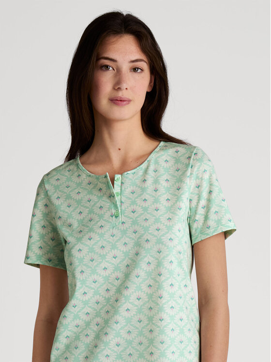 Calida Calida Noční košile 36054 Zelená Comfortable Fit