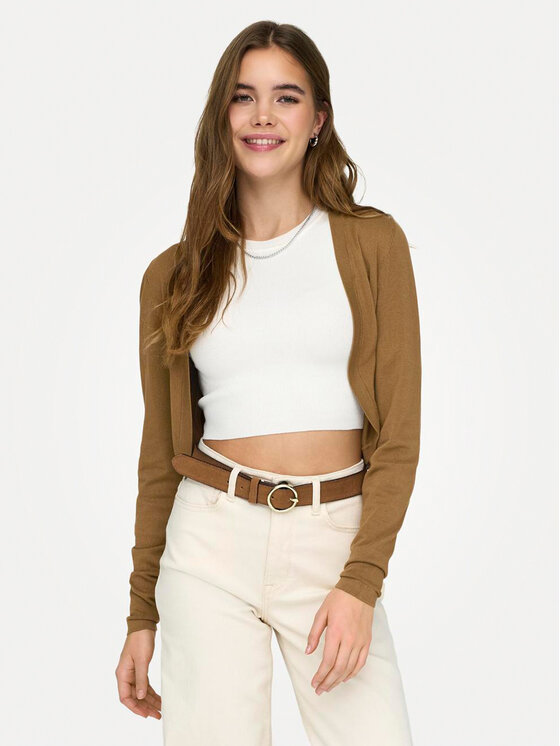 JDY JDY Kardigan Basica 15325076 Brązowy Regular Fit