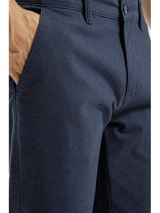 Cross Jeans Cross Jeans Chinosy F 194-286 Granatowy Tapered Leg
