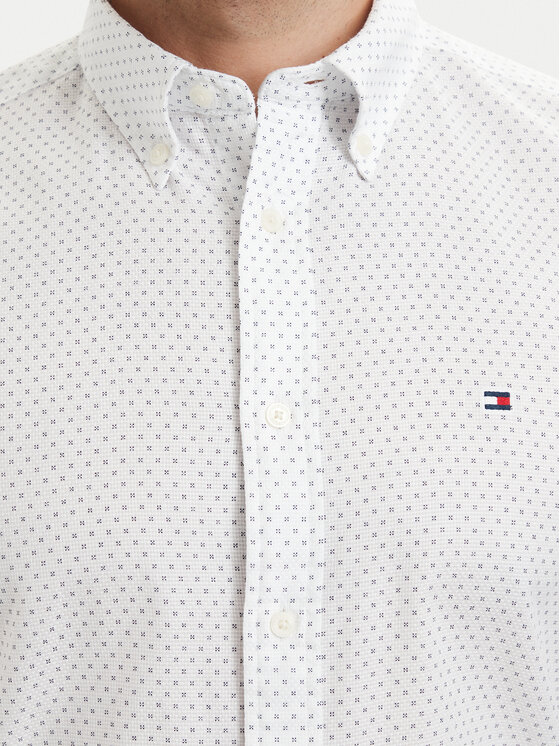 Tommy Hilfiger Tommy Hilfiger Риза Poplin MW0MW43318 Бял Regular Fit