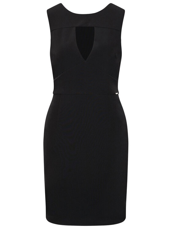Guess Guess Kokteiļkleita W1GK0S WB4H2 Melns Slim Fit