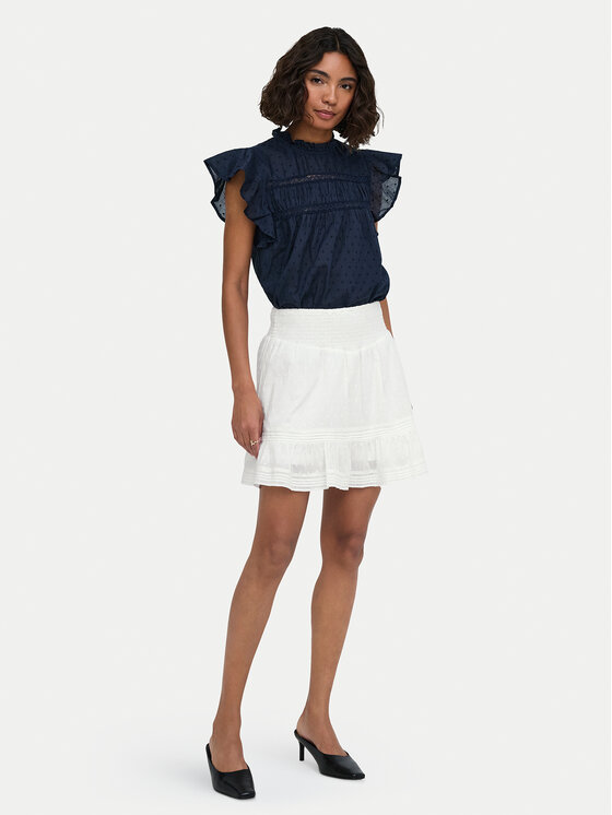 ONLY ONLY Miniszoknya Katti 15376205 Fehér Regular Fit