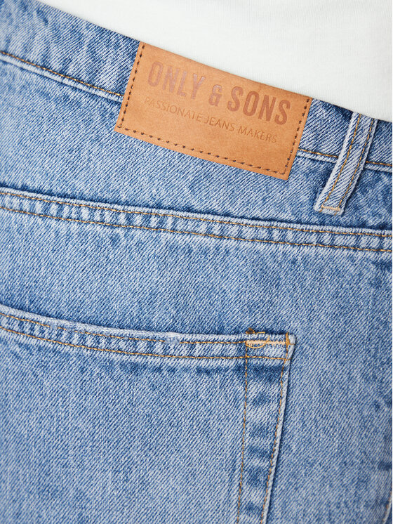 Only & Sons Only & Sons Džínsové šortky 22024981 Modrá Loose Fit