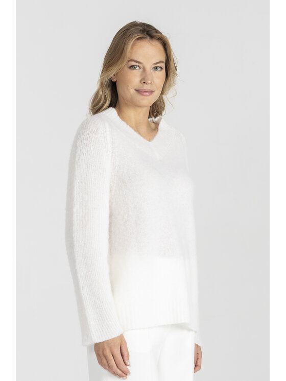Deni Cler Milano Deni Cler Milano Sweter T-DC-S480-E5-90-11-1 Kremowy Regular Fit