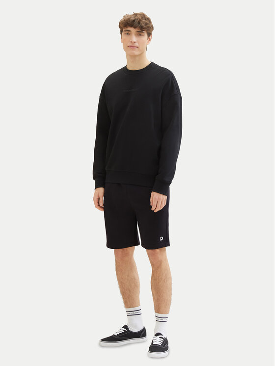 Tom Tailor Denim Tom Tailor Denim Спортни шорти 1040931 Черен Relaxed Fit
