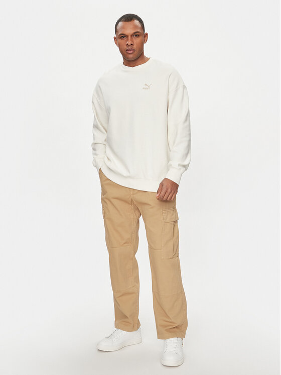 Puma Puma Majica dugih rukava Classics 624253 Écru Relaxed Fit