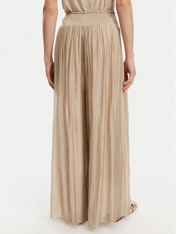 ViCOLO ViCOLO Palazzo kelnės TD0021 Smėlio Regular Fit