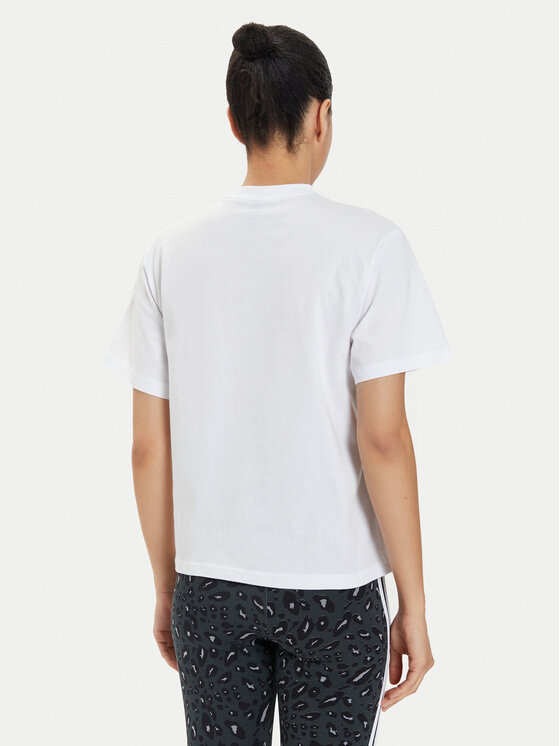 adidas adidas Футболка Floral Graphic Big Logo IN7314 Білий Regular Fit